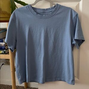 Lululemon Cotton Blue Short Sleeve Tee
